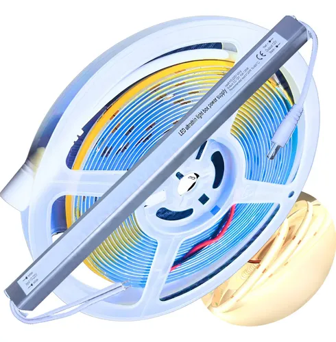 Fita LED COB 5 m 4000K com fonte 60 W