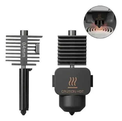 Hotend com bico de aço endurecido 0,4 mm (A1)