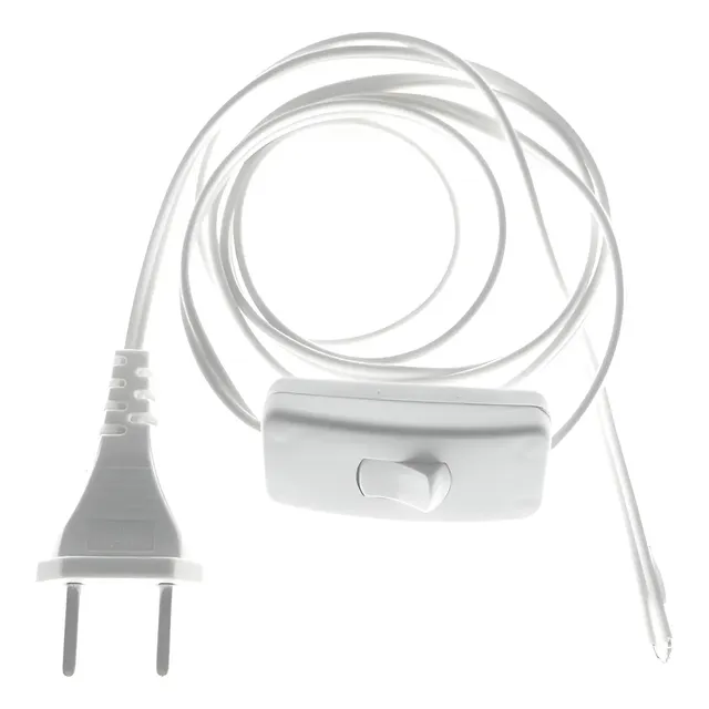 Kit 5 rabichos com interruptor e tomada para abajur 1 m